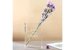 JAMO HOMZI Book Vase,Vase De Livre Transparent,Vase De Livre en Acrylique,Vase en Forme de Livre Flower Arrangement Ware pour la décoration de la Maison de l'hôtel,Floral Et Décoration D'intérieur, Blanc