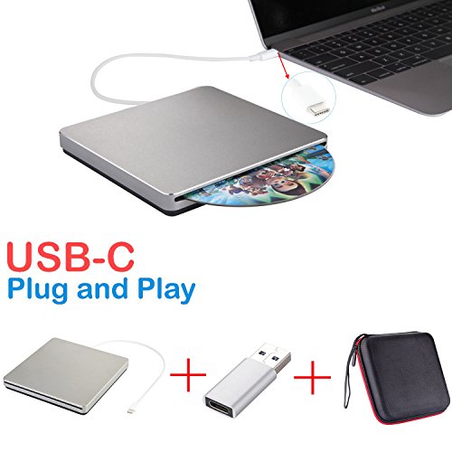 externe dvd   cd - laufwerk usb-c superdrive usb - dvd -   cd - brenner fahren  dvd   cd - rw - laufwerk f  r macbook pro   air   laptop   desktop f  