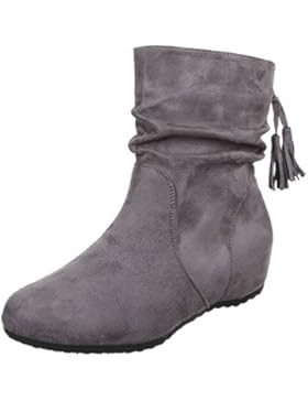 Keilstiefeletten Damenschuhe Plateau Keilabsatz/ Wedge Keilabsatz Reißverschluss Ital-Design Stiefeletten