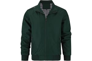 YOUTHUP Men's Jackets Lightweight Bomber Jacket Casual Cargo Sports Windbreaker Summer Sportswear