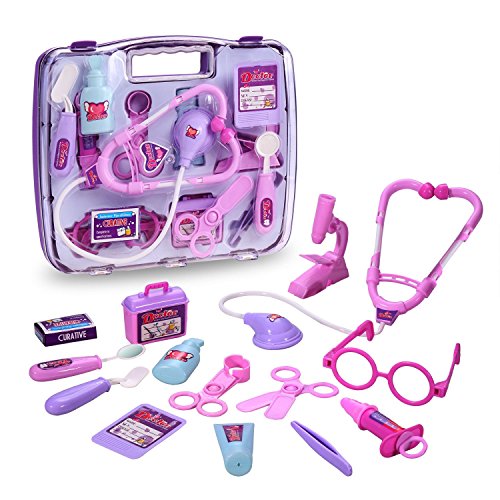 GYOYO Maletín de médico juguete kit Pretend & Play Estetoscopio Kit Médico Conjunto Mmédico, Juguetes y Regalo de los Niños