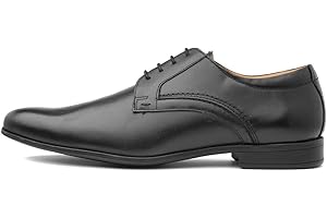 Thomas Crick Mens 'Ormond' Derby Shoes, Formal Stylish and Comforable with Elegant Lace-up Detail, Long-Lasting with Exquisite Quality Leather (Black/Tan)