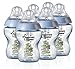 Price comparison product image New Kid Tommee Tippee Closer to Nature 260ml Blue Decorated Baby Feeding Bottles 6 Pack