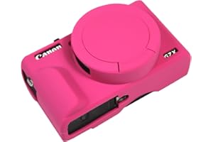 Easy Hood Etui do aparatu cyfrowego Canon Powershot G7 X Mark III, miękki silikonowy pokrowiec ochronny ze zdejmowaną osłoną obiektywu do aparatu Canon Powershot G7X Mark III DSLR (różowy)