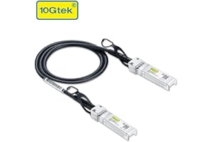10GTEK 1.25G SFP DAC Twinax Cable 1-Meter(3.3ft), Passive, Compatible for Cisco SFP-1GBASE-CU1M, Ubiquiti UniFi, Netgear, D-Link, TP-LINK, Zyxel, QNAP NAS, Mikrotik and more