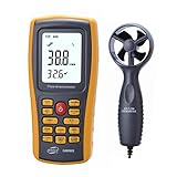 Digital Anemometer LCD Wind Speed Gauge Handheld Air Flow Velocity Measurement Device with USB Interface & Data Record for Windsurfing Kite Flying Sailing Surfing Fishing
