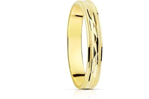 Inmaculada Romero IR Alianza oro 18k tallada 3mm. [AA1867]