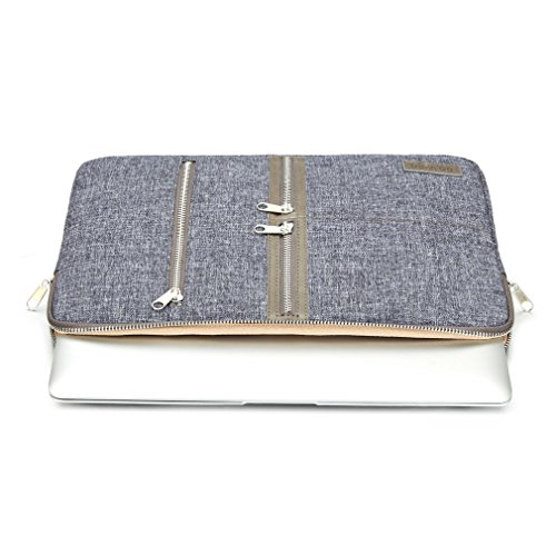 DOMISO 14 Zoll Einfachen Stil Laptoptaschen Business Laptop Notebook Hülle Sleeve Laptoptasche Sleeve Hülle Schutztasche , Schwarz Grau - 5