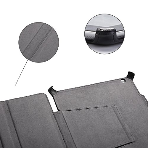 EasyAcc® PU Leder Tasche Smart Cover für Apple iPad 4 /the New iPad 3 Case mit Multi Ständer Auto Sleep Wake up Funktion (PU Leder, Schwarz) - 5