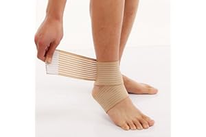 ELASTRAP Tendinite Talon d'Achille Gonflé Inflammation - Bande Cheville Strapping Chevillère - Douleurs et Blessure Rupture (Bande élastique PEAU)