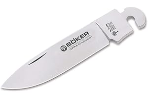 Böker Manufaktur Solingen Unisex – Cuchillo para Adultos BÖKER Optima Drop-Point-Klinge CRUWEAR, Plata, 9