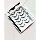gaman 12 ADET Takma kirpik seti 6 farklı &Ccedil;ift - 2 Adet Mıknatıslı Likit Eyeliner Yapıştırıcı