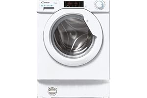 Candy CBW 48TWME-S - Lavatrice Carica Frontale da incasso, 8 kg, 1400 rpm, Motore BPM Inverter, 48 dba, Display Touch, 15 programmi, Classe energetica A, Bianco, 60 x 82 x 52 cm