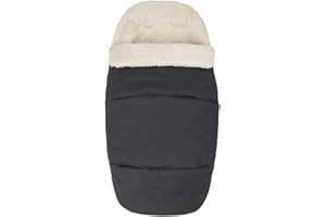 Maxi-Cosi Sacco Nanna Neonato Invernale, Imbottito e Rivestito Internamente in Pile, Sacco Termico per Passeggino, Utilizzabile Anche Come Riduttore Seduta, Essential Black