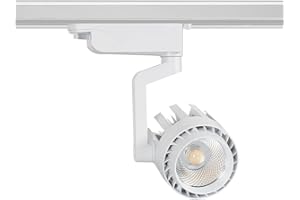 LEDKIA LIGHTING Spot LED sur Rail Monophasé 30W Dora Blanc 4000K Blanc neutre