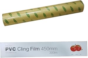 PONLEE Poly-Wrap Catering Use PVC Cling Film 450mm x 300m Majestic Sharp Cutting Edge Fridge Freezer Microwave