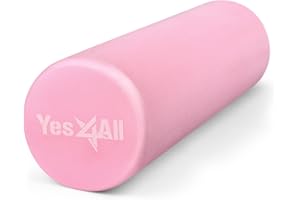 Yes4All Foam Roller - Rullo In Schiuma Ultra Leggero In EVA Ad Media Densità Lungo 30/45/61/91 CM Per Schiena, Gambe, Allenamenti, Palestra, Pilates, Fitness, Yoga