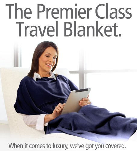 Travelrest 4-in1 Premier Class Travel Blanket with Pocket - Cover Shoulders - Soft and Luxurious (#1 BEST SELLER) - GREAT HOLIDAY GIFT!