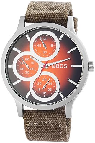 QBOS Men's Watch Textile Watch Ø Anthracite/Black/RP4972100001