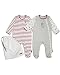 The Essential One - 2 Pack Baby Unisex Star Sleepsuits Babygrows - Red - 0-3 Months - ESS142