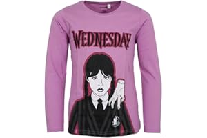 E PLUS M Mädchen Langarmshirt – Langarm T-Shirt mit Motiv aus der Netflix-Serie – Farben: Grau oder Lila – Größen 134–164 – Offizielles Lizenzprodukt