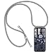 Produktbild TUUT Handykette kompatibel mit Samsumg Galaxy Note 8, Handy-Kette Handy Hülle mit Kordel zum Umhängen Handyanhänger Halsband Lanyard Case/Handy Band Necklace [Stoßfest] - Silber