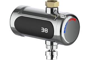 Grifo De Calentador De Agua Instantáneo,Universal Grifo Eléctrico Con Pantalla Led De Temperatura,Grifo De Agua Caliente Del 