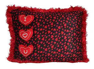 Tickles Valentine Heart Print Pillow with I Love You Heart. 40 cm