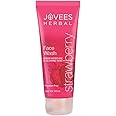 Jovees Herbal Strawberry Face Wash For Hydrating & Glowing Skin with Strawberry Ext. | Gentle Cleanser For Brightens Skin, Removes Pigmentation | For Normal to Dry Skin Types - 120ML