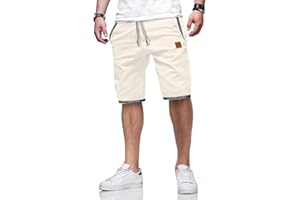 ZOXOZ Decontracté Ete Short Homme Coton avec Poche