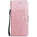 Produktbild Samsung Galaxy S8 Plus S8+ Hülle, Chreey Prägung [Katze Baum] Muster PU Leder Hülle Flip Case Wallet Cover mit Kartenschlitz Handyhülle Etui Schutztasche [Rose Gold]
