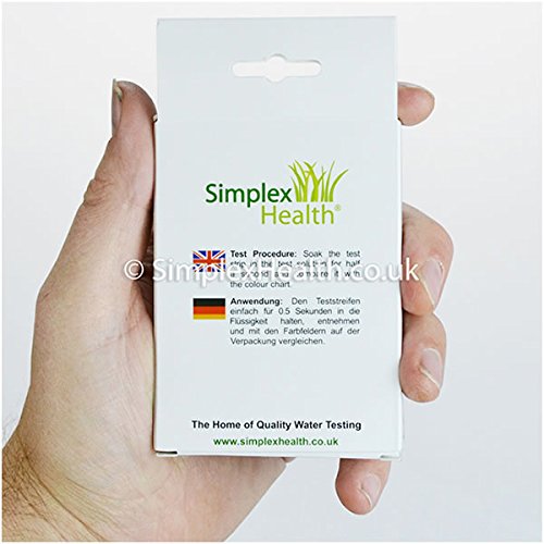 Simplex Health Wasser pH Teststreifen von 0 – 14 (100 Stück) Säure Basen Teststreifen - 5