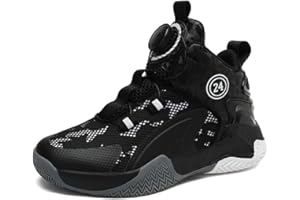 Hixingo Enfant Chaussure de Basketball, Garçon Sneakers Baskets Enfant Filles Mode Baskets de Basket-Bal Hautes pour Chaussures de Sport, pour Mixte Jeunes Homme Femme 31-40