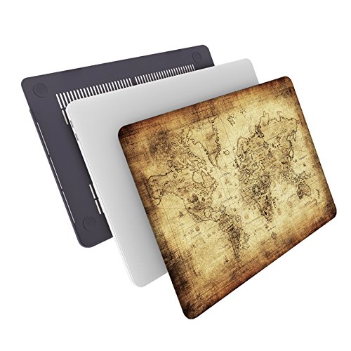 Case MacBook New Pro 13 Retina H  lle   Haocoo Vintage Map Design Ultra Slim D  nn Kratzfeste matt rutschfest Hartschale Kunststoff Schutzh  lle Snap 