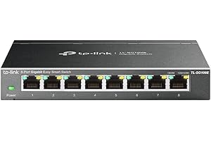 TP-Link TL-SG108E – 8-portowy gigabitowy smart switch z funkcją VLAN, QoS, IGMP, bez wentylatora, metalowa obudowa – do biura i małej firmy