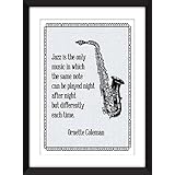Ornette Coleman Jazz-Zitat-Druck 11 x 14/8 x 10/5 x 7 
