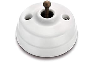 Fontini - Commutateur dimbler 10 A 250 V porcelaine patine pack