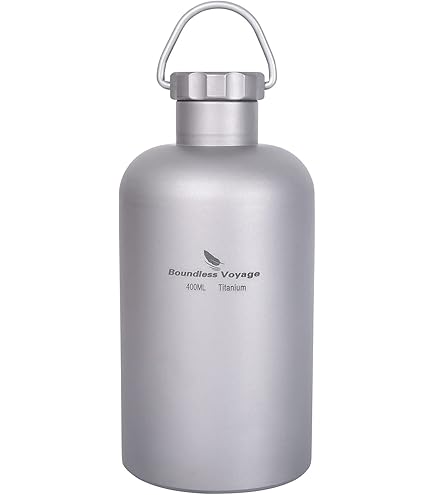 Boundless Voyage Ti3013d Enkellaagse titanium waterfles drinkfles sport 1000 ml lekvrij sportfles breed mondig