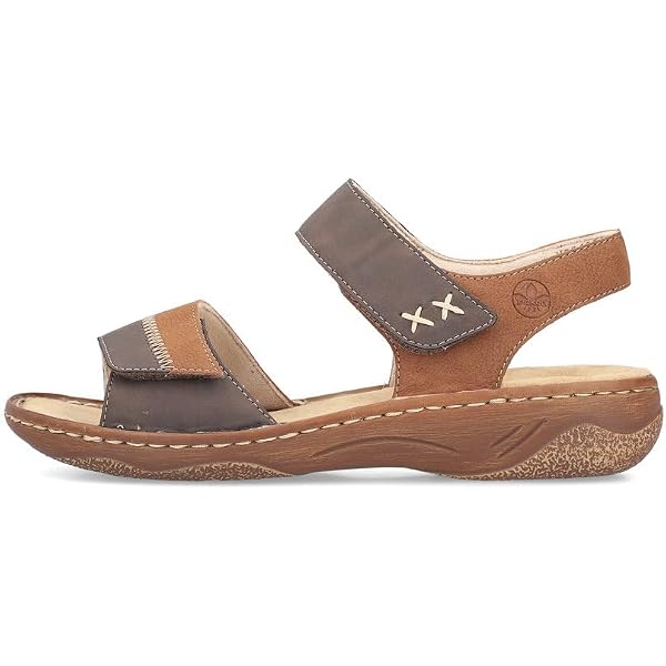 Rieker 60462 Sandales Classiques Pour Femme En Femme Sandales à Lanières | 60462-00 Rieker 60462 Sandales Classiques Pour Femme Women