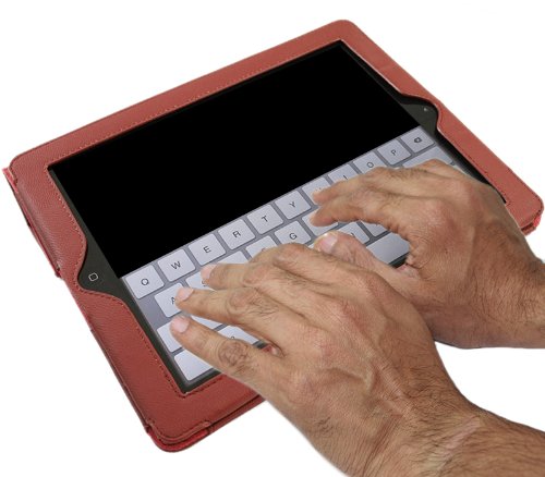 iTALKonline PADWEAR ADVANCED Exekutive MAROON ROT Wallet Case Stand mit TRI-FOLD SMART TILT und magnetischen Schlaf Wake Sensor Funktion für Apple iPad 2 2nd generation (Wi-Fi and Wi-Fi + 3G) 16GB 32GB 64GB - 4