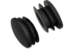 Flyshop - Juego de 8 Tapones de plástico Negro con Forma de Oliva para Silla, 15 x 30 mm