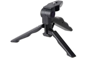 KHALIA-FOTO Statyw stołowy mini z funkcją uchwytu do aparatu i lampy błyskowej