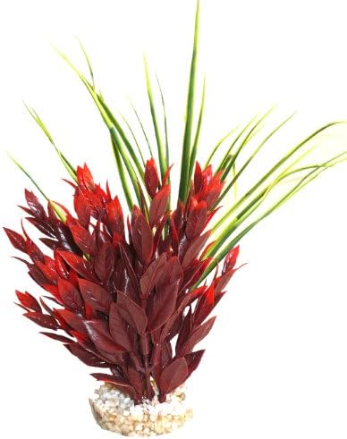 SydecoAqua Bouquet Plant Aquarium Jungle Plant 22 cm High Red