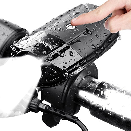 Fahrradbeleuchtung,Teorder Led Fahrradbeleuchtung Set USB(LED Fahrradlicht Front / Fahrrad Frontlicht / Fahrradscheinwerfer / Fahrradleuchte / Fahrradlampen / Bike Light / Bicycle Lights), Led fahrradbeleuchtung vorne Wasserdicht, Wiederaufladbare akku led Cree XML2, aufladbar 2000mAh batterie,1000 lumen led fahrradlicht, 4 Licht-Modi Set, Touch-Dimmung Schalter, mit Montagewinkel zubehör & 1xUSB-Aufladbare-Kabel,Schwarz