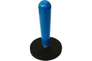 LeBigMag | Magnete al neodimio Ø 4,3 cm gommato con manico | 8 kg di forza adesiva su trazione in acciaio da 10 mm | Manico rimovibile con filettatura M4