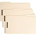 Smead Fastener File Folders, 50 Count, Manila, Reinforced 1/3-Cut Tabs, Legal Size (19537)