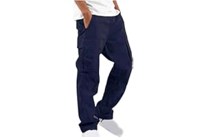 YOLIMOK Pantalones para Hombre Verano Moda Trabajo Pantalones Casual Pants Deporte Jogging Pantalon Suelto Fitness Chandal Hombre Al Aire Libre Pantalones de Trekking Multibolsillos Tallas Grandes