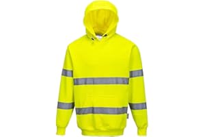 Portwest Warnschutz-Kapuzen-Sweat-Shirt, Größe: L, Farbe: Gelb, B304YERL