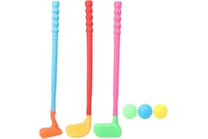 VGEBY Enfants Golf Putter, 3Pcs Durable Mini Golf Set, Kids Clubs Toys Golf Putters avec 3 balles Jeux de Parent-Child Indoor/Outdoor Accessoires de Formation Accessoires