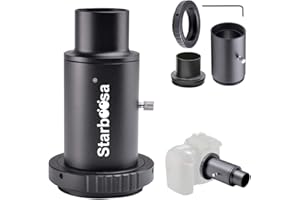 Starboosa 1.25-inch T Adapter and T2 T Ring Adapter - for Canon SLR Cameras Connected to Telescopes - for Prime-Focus Or Eyepiece-Projection Photography